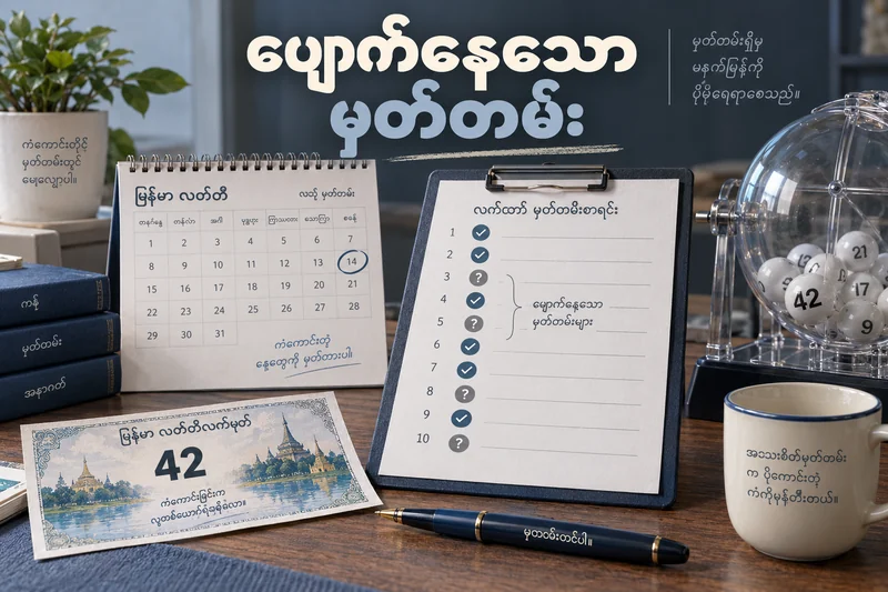 ထီရလဒ်စာရင်းတွင် ပျောက်နေသောရက်များကို စစ်သော စိတ်ကူးပုံ