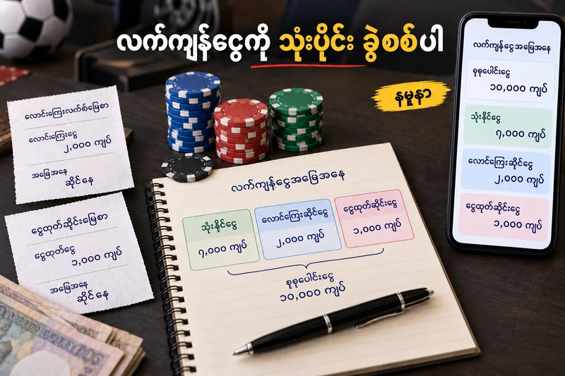 လောင်းကြေးလက်မှတ်နှင့် ငွေထုတ်ဆိုင်းငွေပါ စိတ်ကူးအကောင့်မှတ်တမ်း